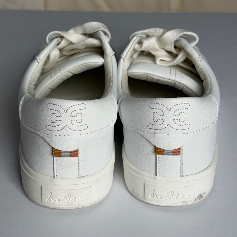 Sam Edelman Ethyl Lace Up Low Top Leather Sneaker Size 10 - Picture 4 of 4